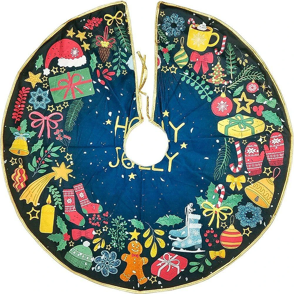 Saia Decoração Tapete Natal Para Base árvore De Natal 78cm B