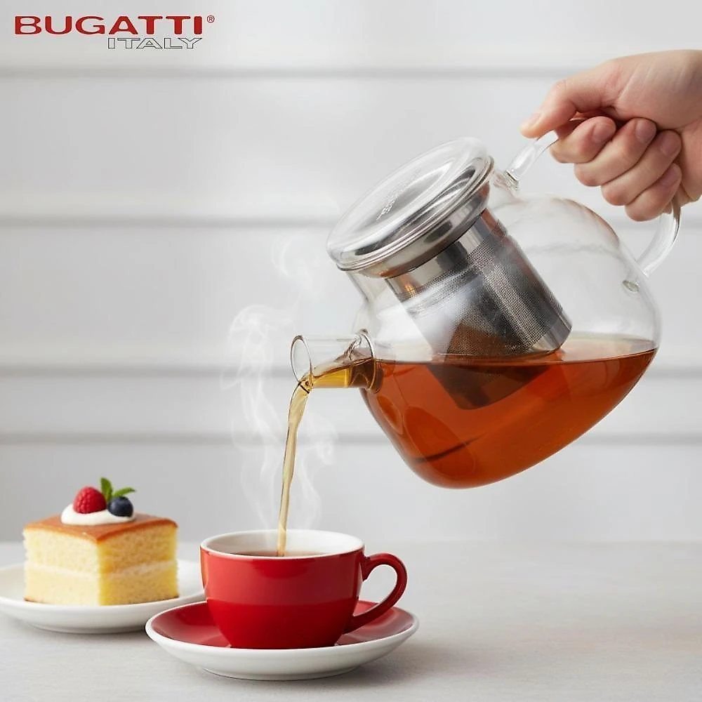 Bule com Infusor BGB1000N Chá Vidro Borossilicato Soprado Bebidas Quentes e Frias Transparente