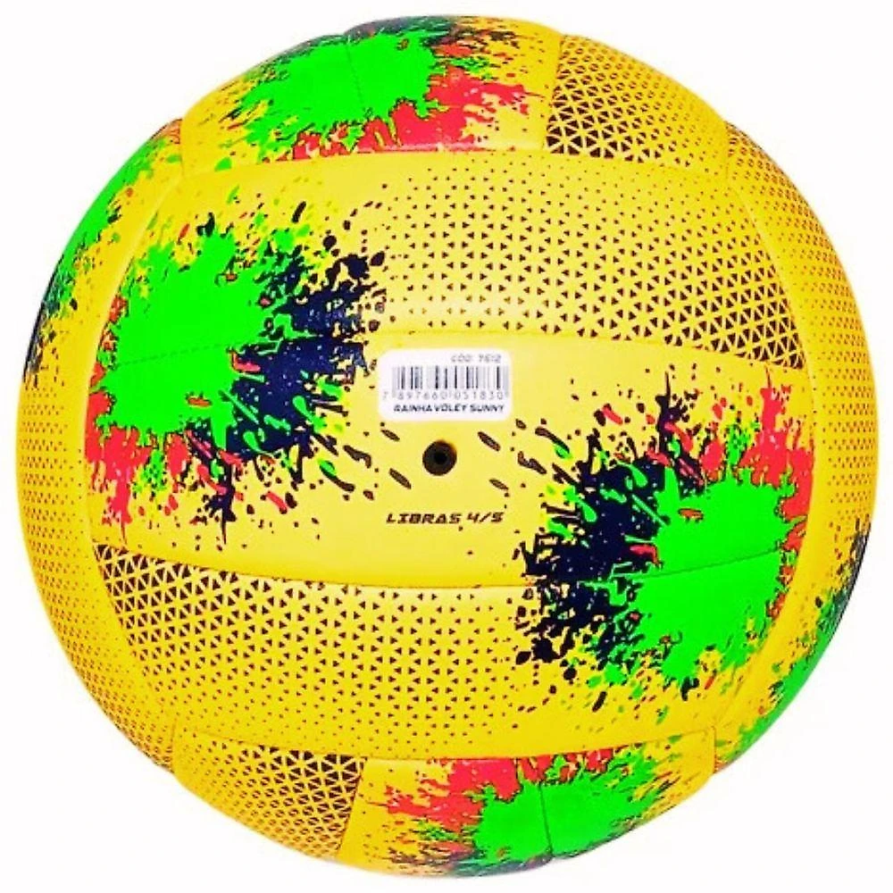 Kit de Vôlei Sunny com 2 Bolas e Rede Master Seda 5m Amarelo e Branco e Preto Rainha