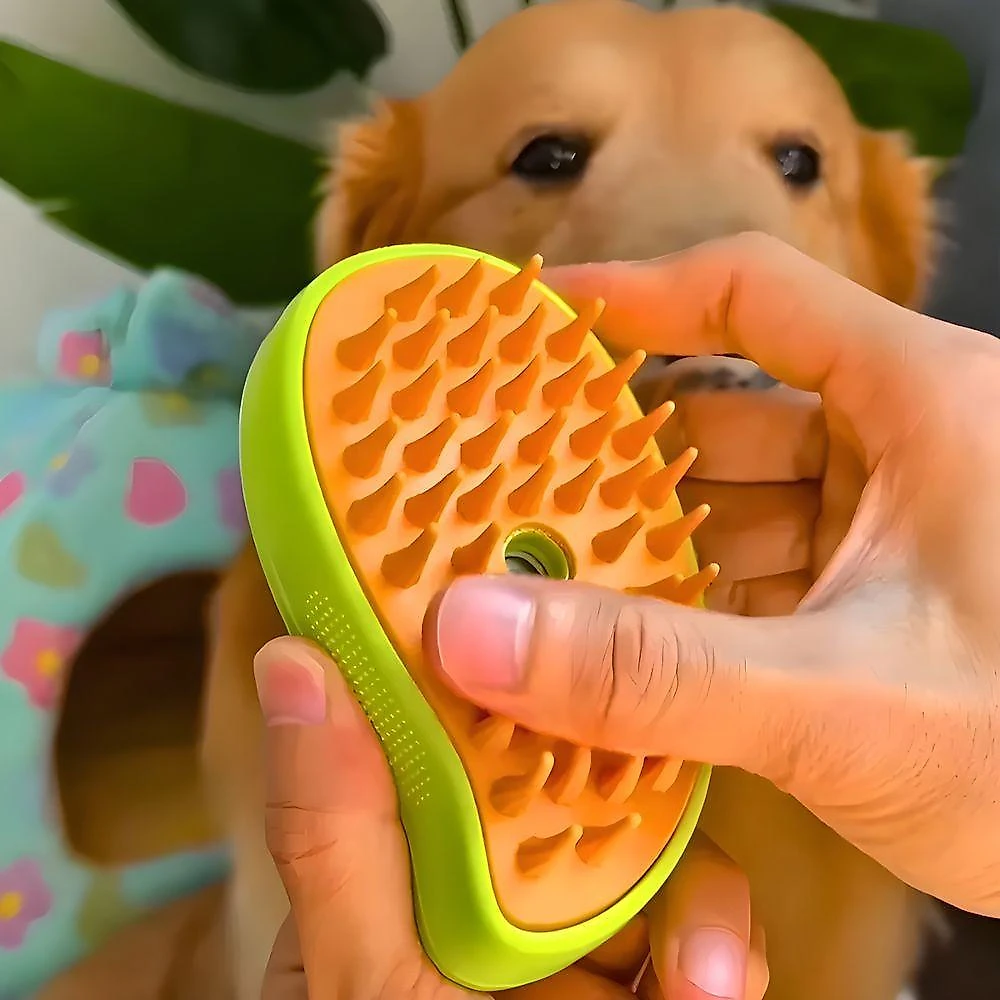 Escova a Vapor para Pets Utimix 3 em 1 para Higiene de Cães e Gatos Branco