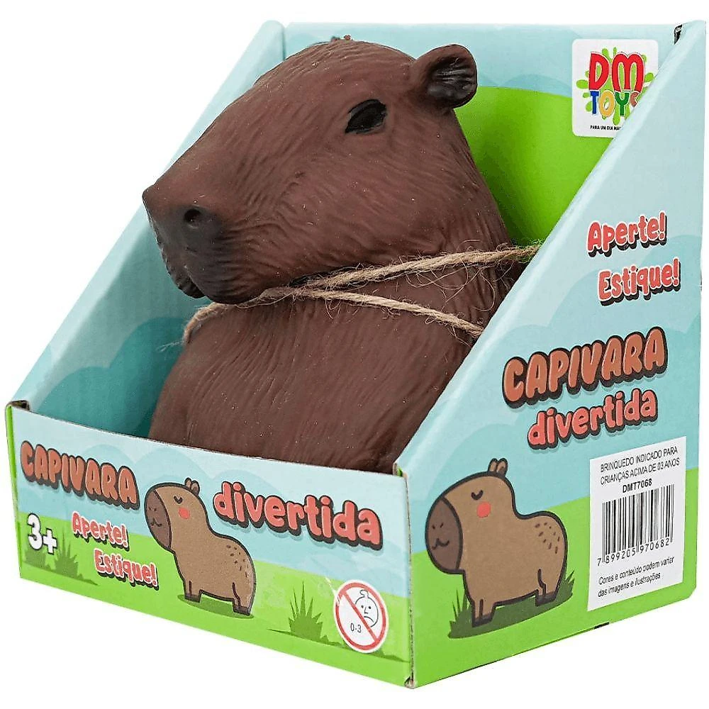 Brinquedo Infantil Capivara Divertida - Capivara Que Estica com Material TPE e Sílica, para Aliviar