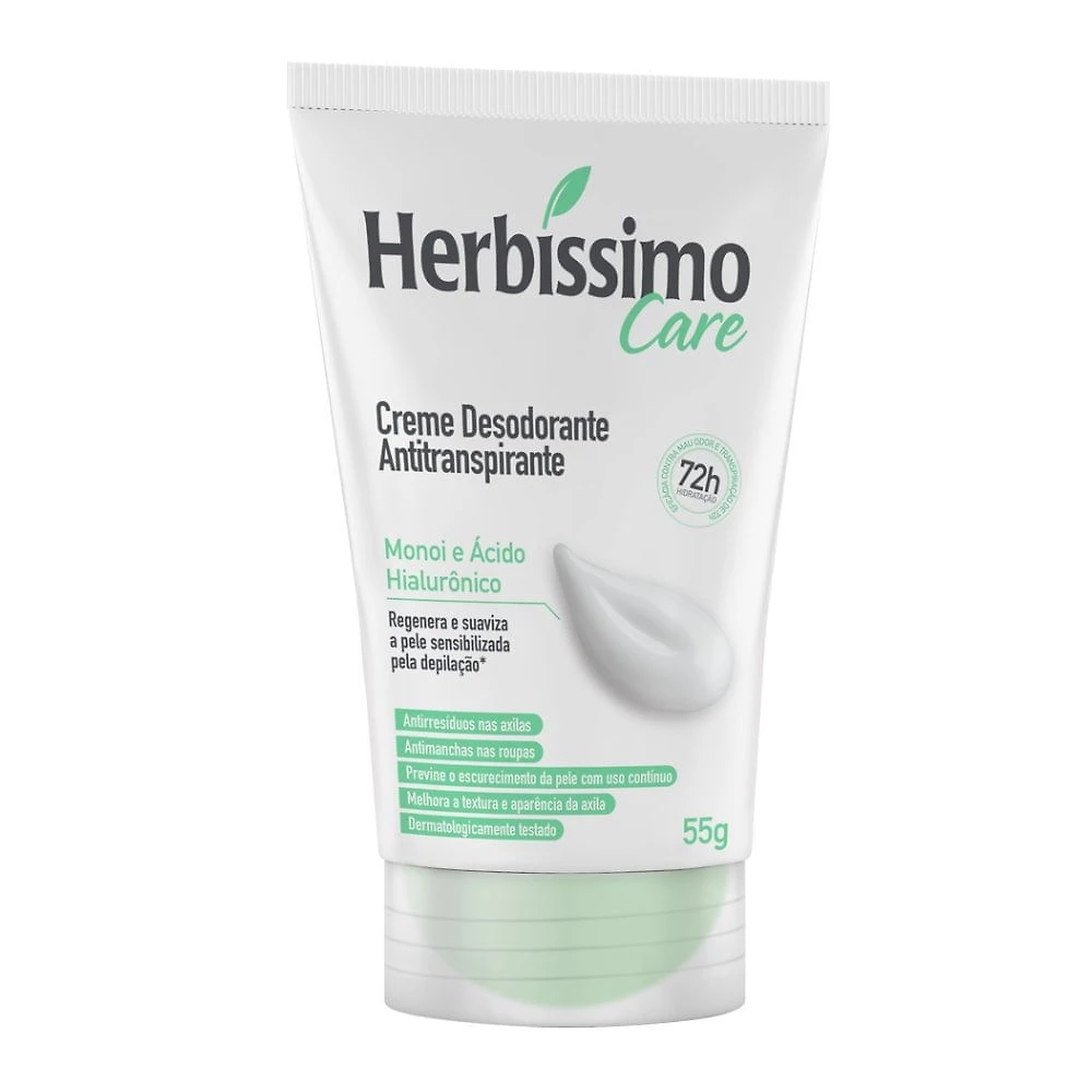 Desodorante Em Creme Herbíssimo Monoi E Ácido Hialurónico 55g