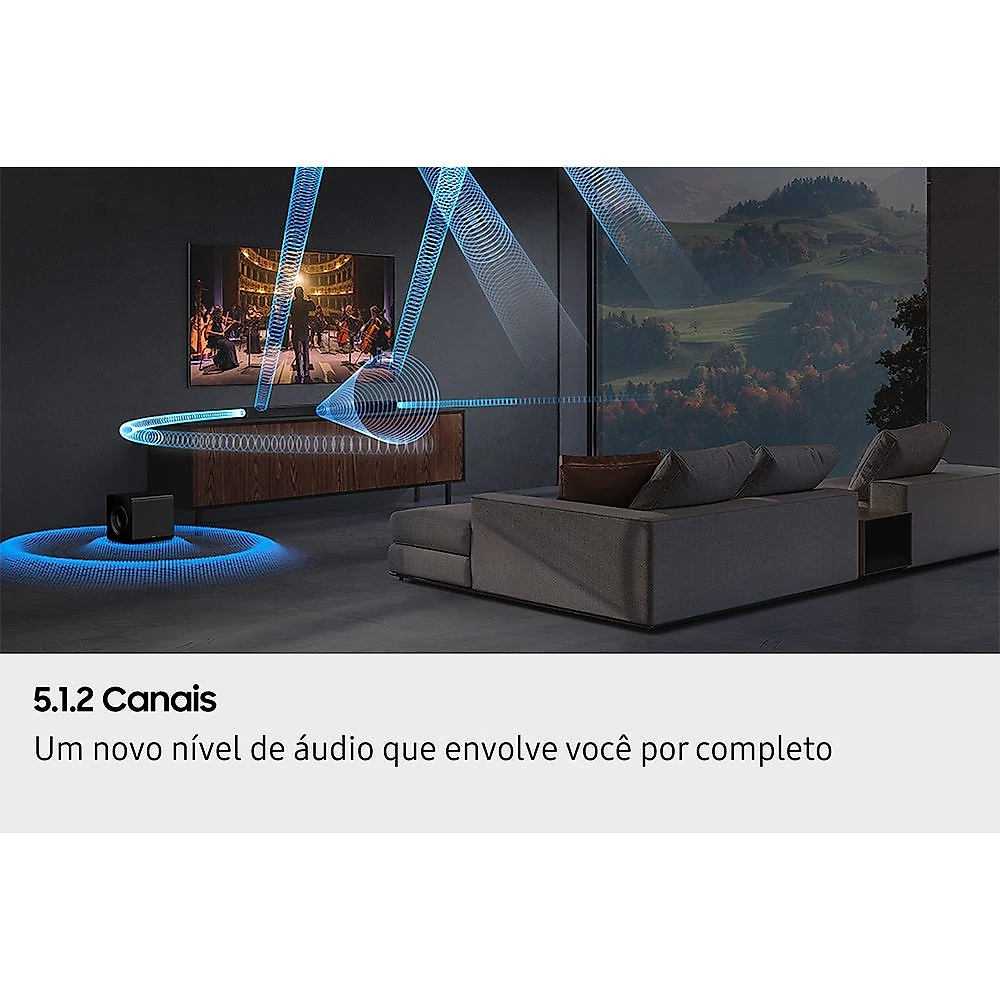 Smart TV Samsung 85" Polegadas Neo QLED 4K QN70H 2026 + Soundbar Samsung Série Q com 3.1.2 canais HW-Q600H Bivolt