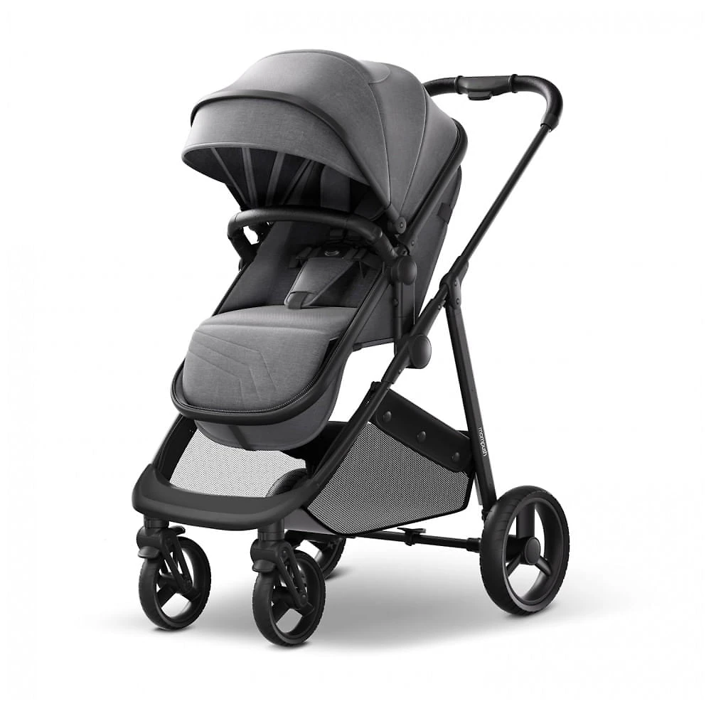 Carrinho de Bebê 2 em 1 Mompush Wiz com Assento Reversível, Cinza
