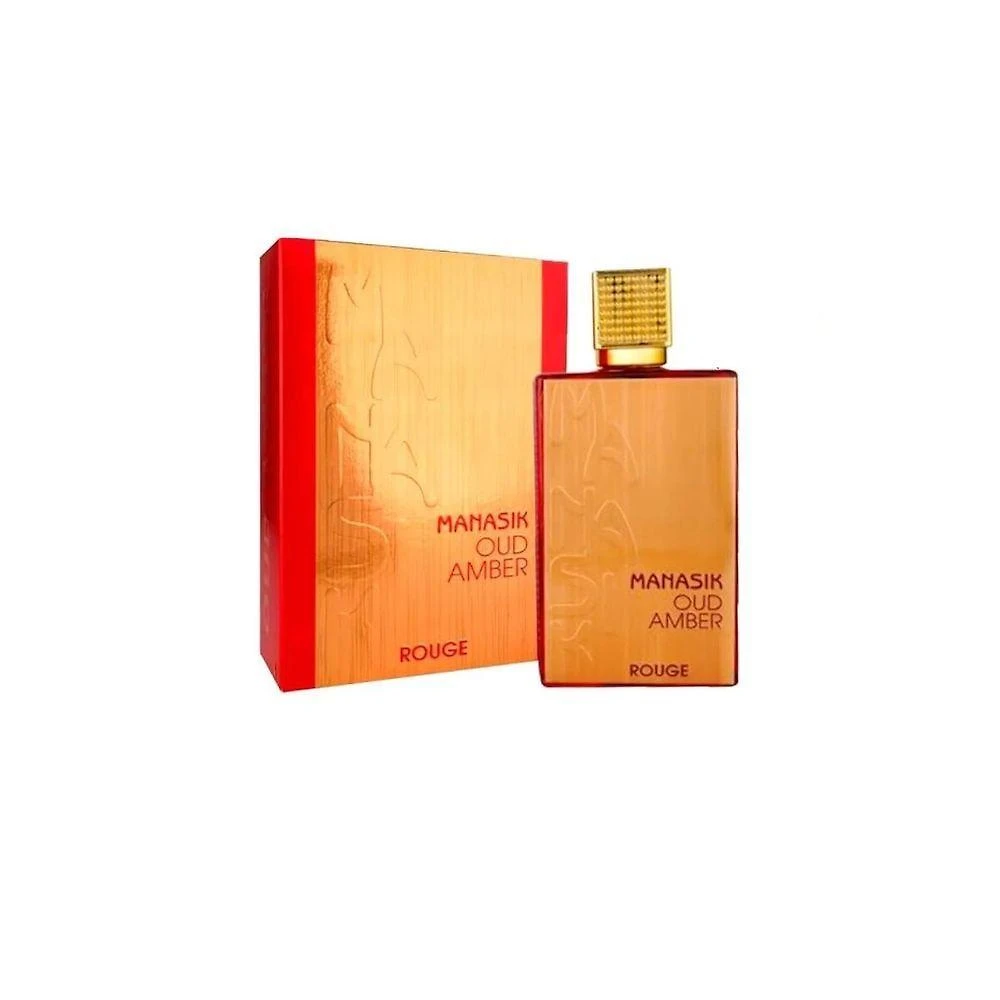 Perfume Oud Amber Rouge Eau de Parfum Âmbar-amadeirada 100ML Fragrância Oriental