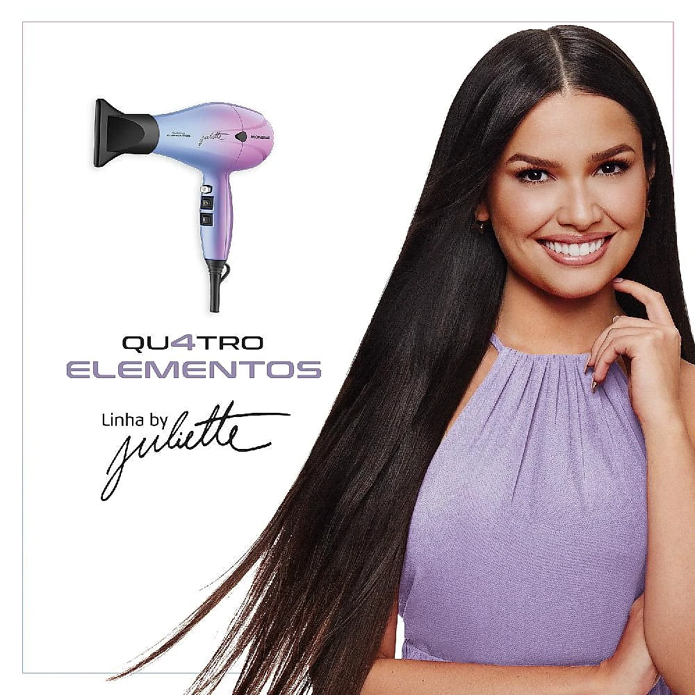 Secador de Cabelo By Juliette Mondial SCPJU03 Rosa com Azul 127V 127V