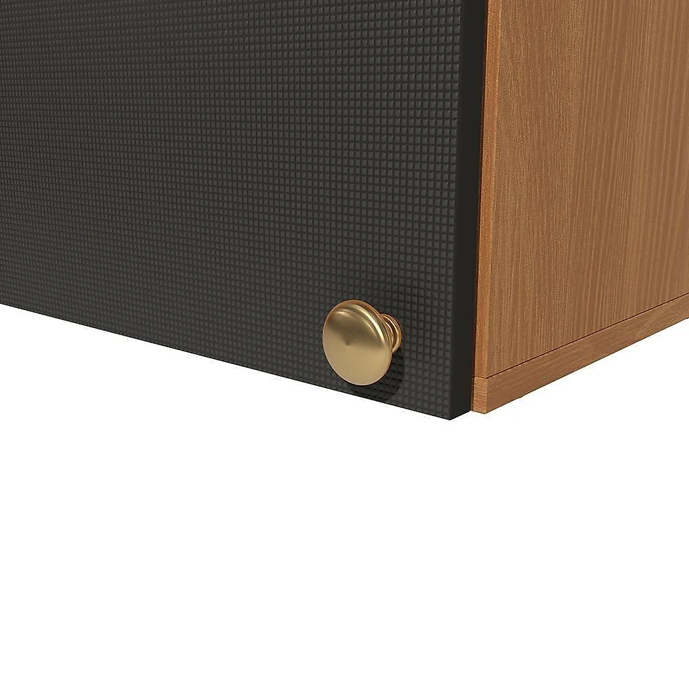 Armário Aéreo De Canto 1 Porta 98cm Elara Kappesberg Canela-preto