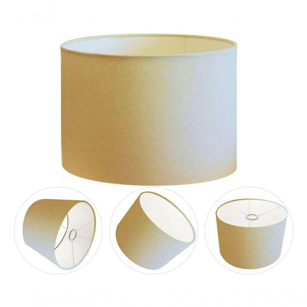 Cúpula Abajur E Luminária Cilíndrica Vivare Cp-7019 ø40x30cm - Bocal Nacional Algodão-crú