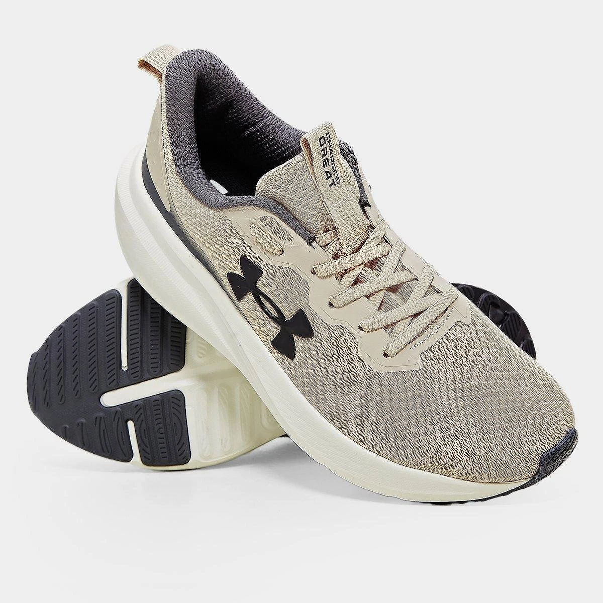 Miniatura Tênis Under Armour Charged Great Bege+Branco - 34