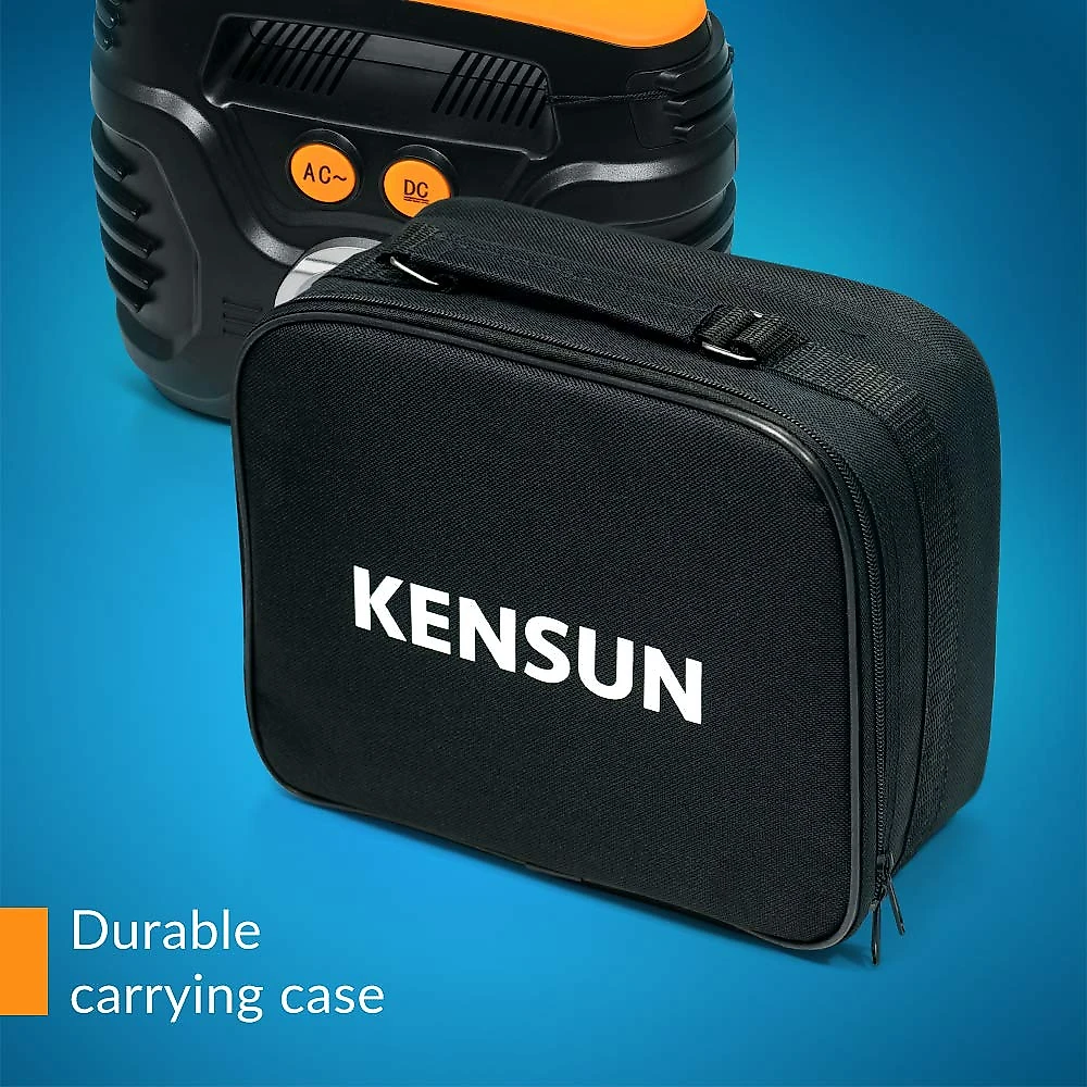 Kensun Mini Compressor de Ar Elétrico Portátil 12V110V 120 PSI c adaptadores 120 psi