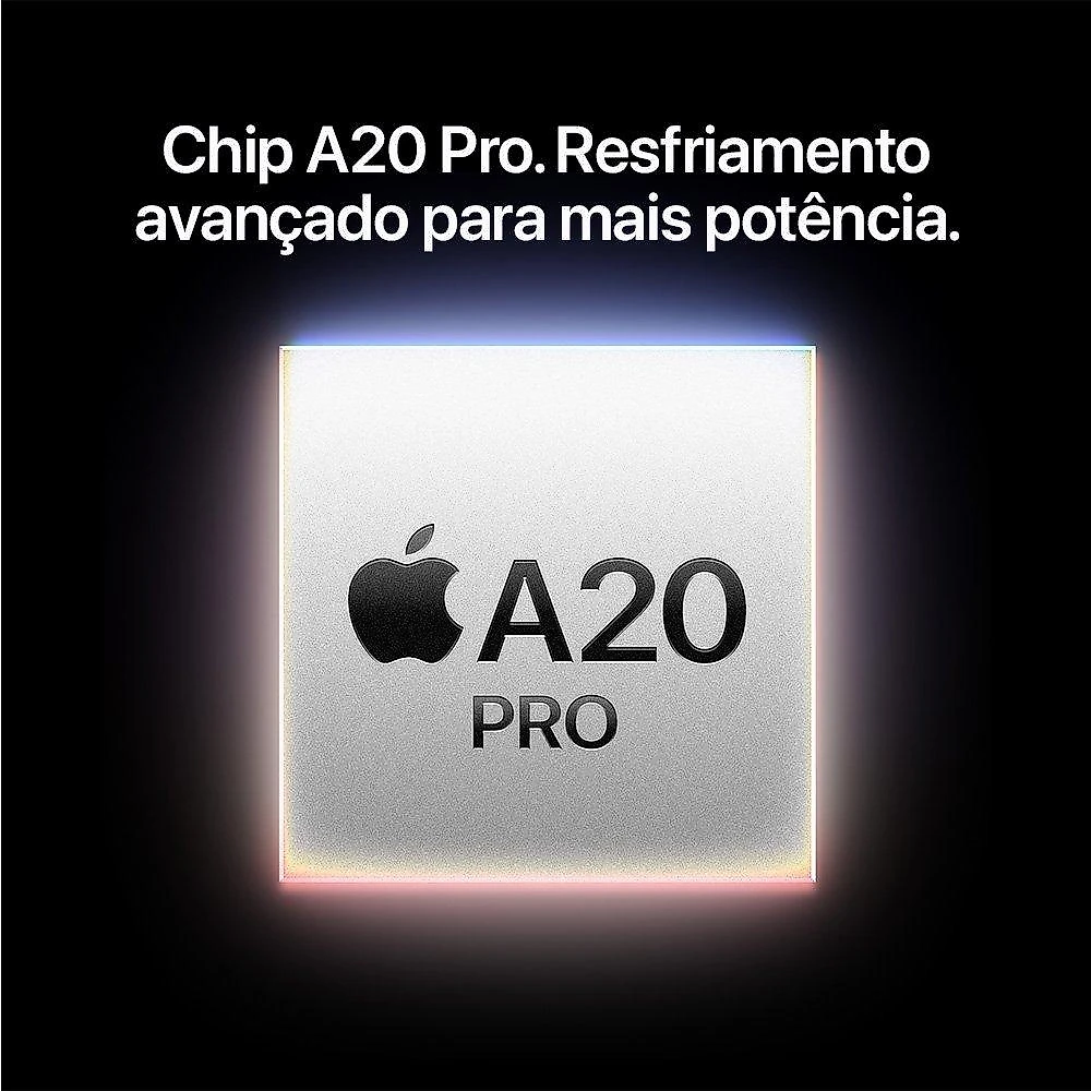 iPhone 18 Pro Apple 256GB, Câmera Tripla Fusion de 48MP, Chip A20 Pro, Tela 6.3" Super Retina XDR, Preto