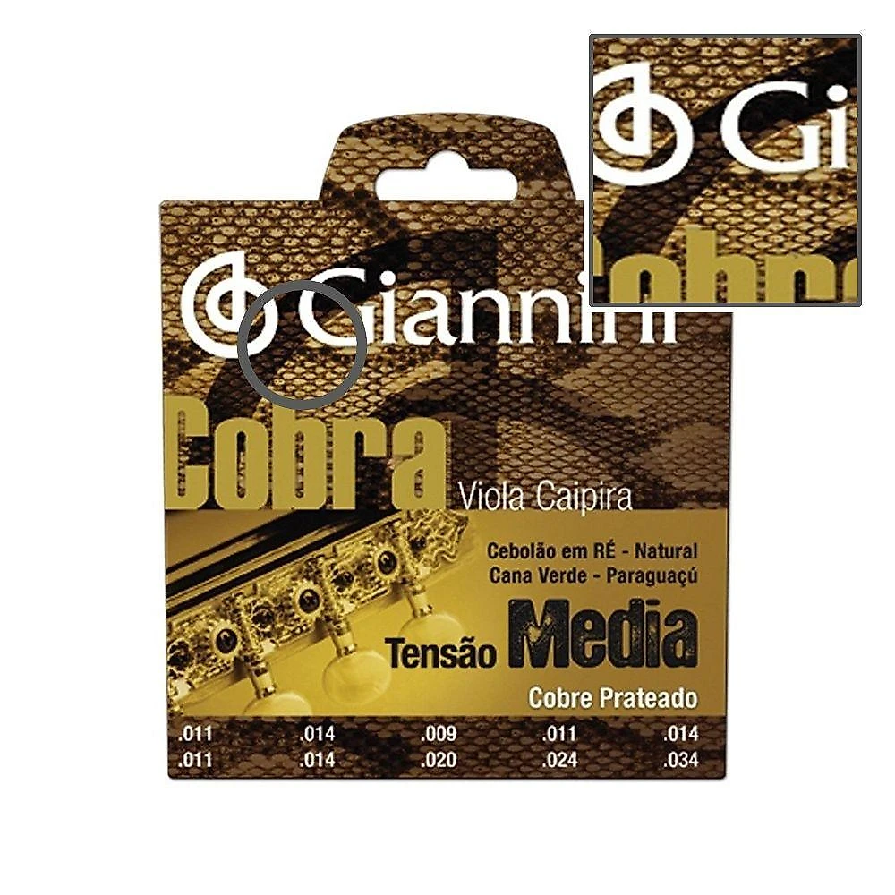 Corda para Viola Caipira GESVM Tensão Média Cobre Prateado Giannini