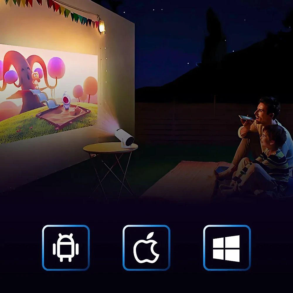 Projetor Hy300 Pro 4k Wi-fi, Bluetooth, Streaming Integrado, Portátil, Imagem 130” Full Hd/4k