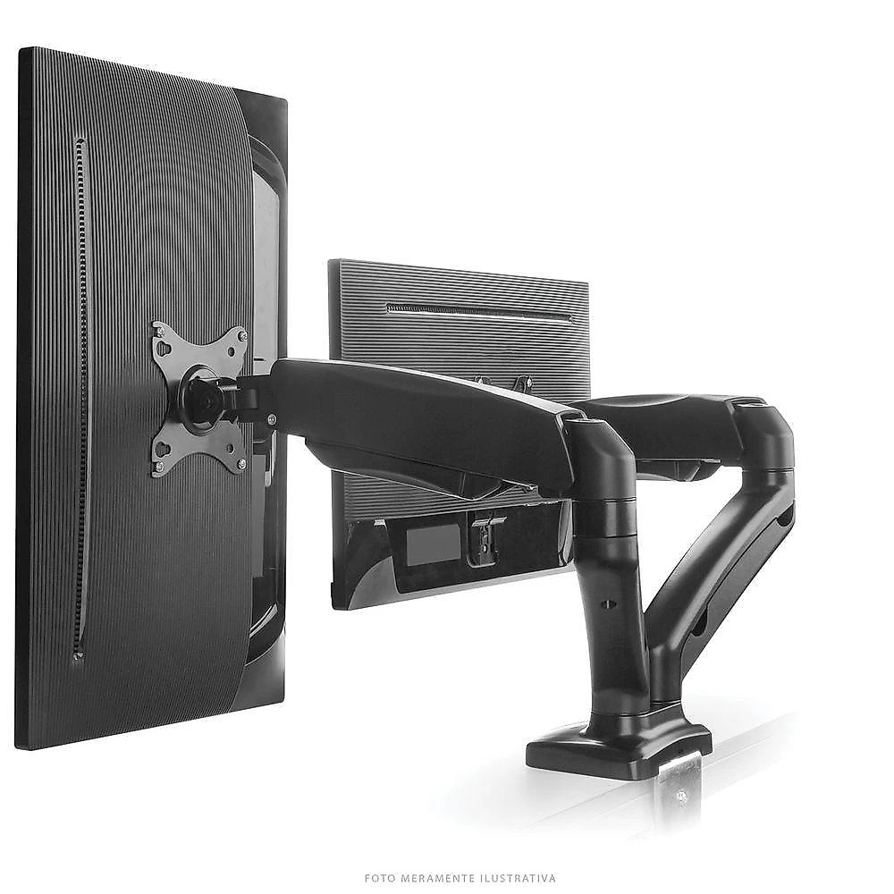 Suporte A Gas Para 2 Monitores 13 A 27 Vesa 100X100 Sm-341B
