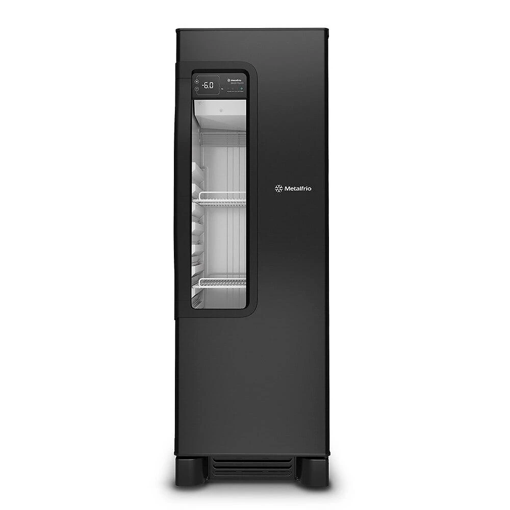 Cervejeira Vertical Metalfrio 264 Litros Beer Max Glass Viewer Preto Ônix VN25TP 110V