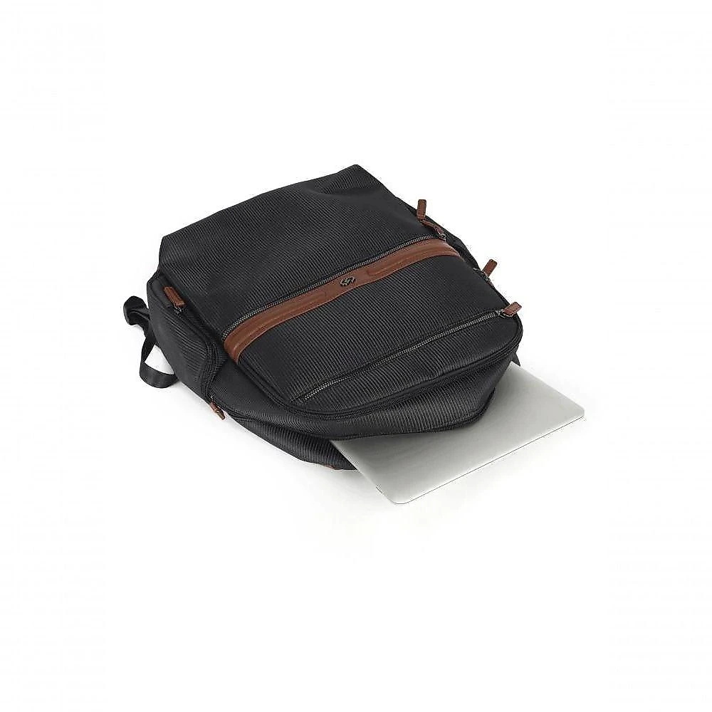 Mochila Feminina Luxcel Gash Náilon com Detalhes em PU Preto 14L Feminino