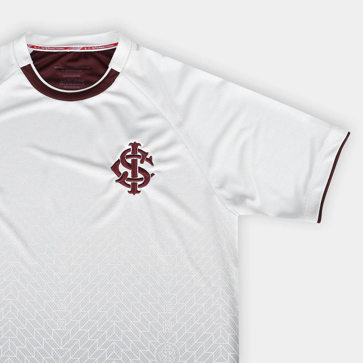 Miniatura Camiseta Internacional Champion II Masculina Branco+Vinho - G