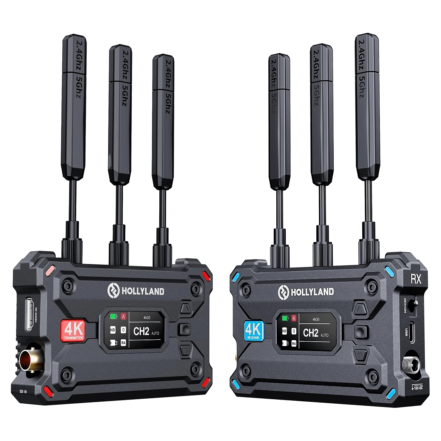 Sistema Transmissão Vídeo Hollyland Pyro S 4K HDMI/SDI Wireless
