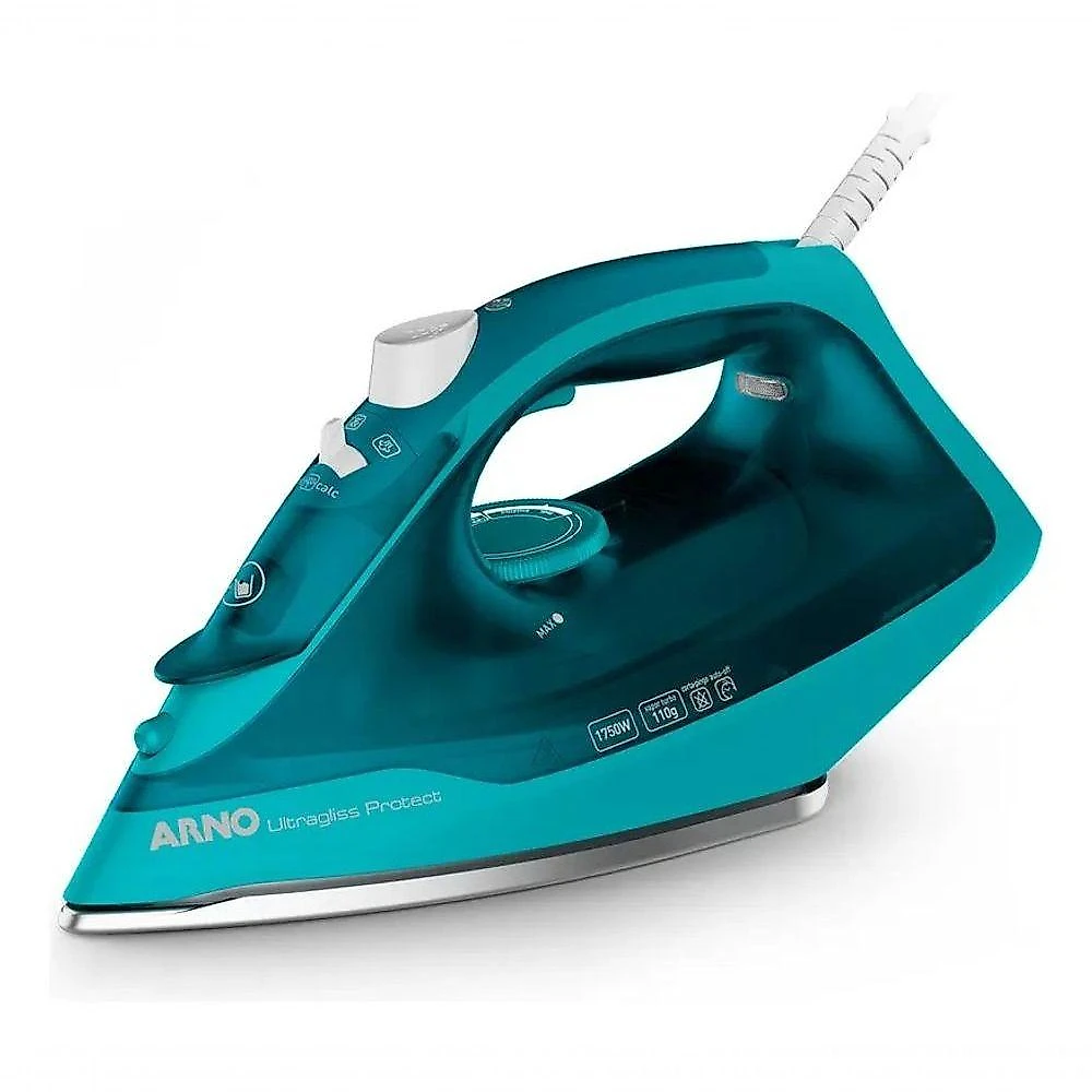 Ferro a Vapor Arno FUP1 1500W Base Antiaderente Azul-turquesa 110V