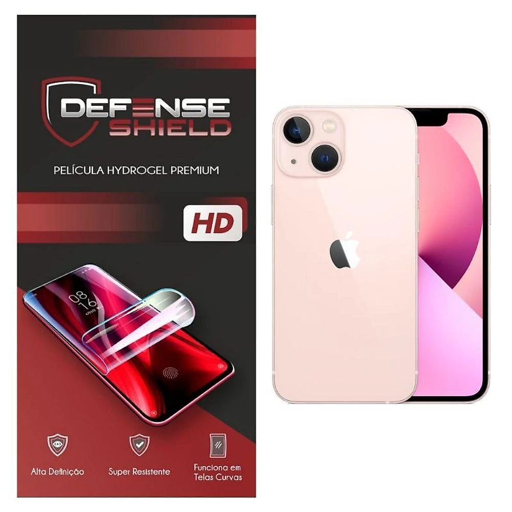 Pelicula Hydrogel Premium Para Iphone 13 Mini Proteção Frontal + Verso Defense Shield