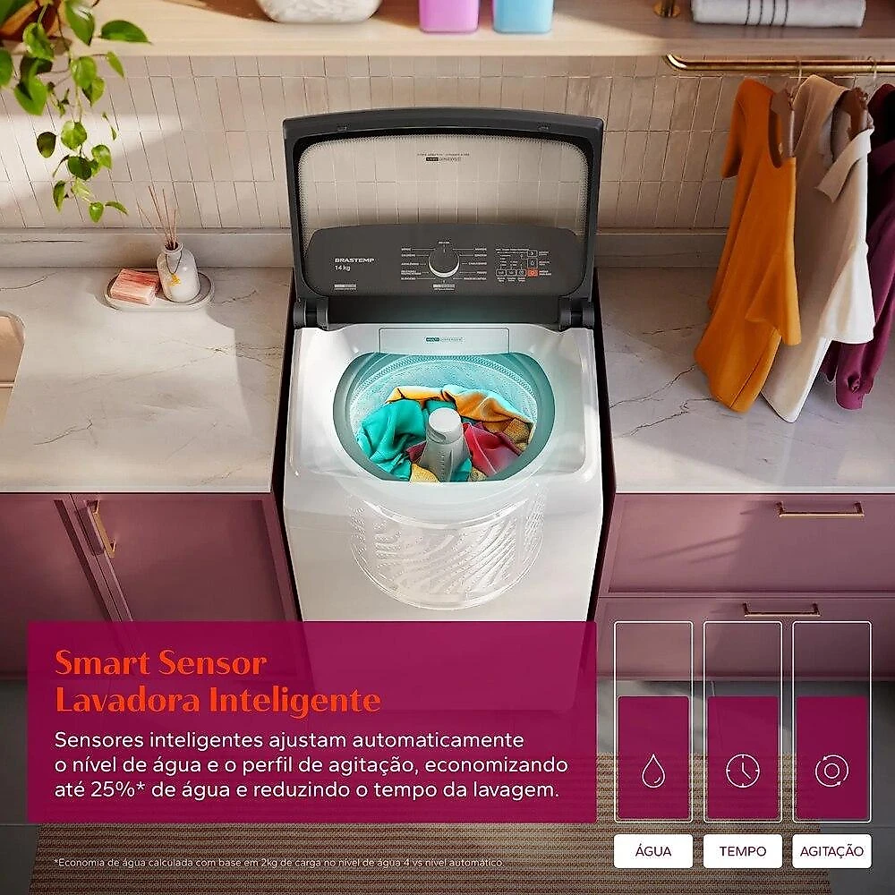 Máquina de Lavar Roupas Brastemp BWJ14AB 14 Kg, Branca - 220V 220 Volts
