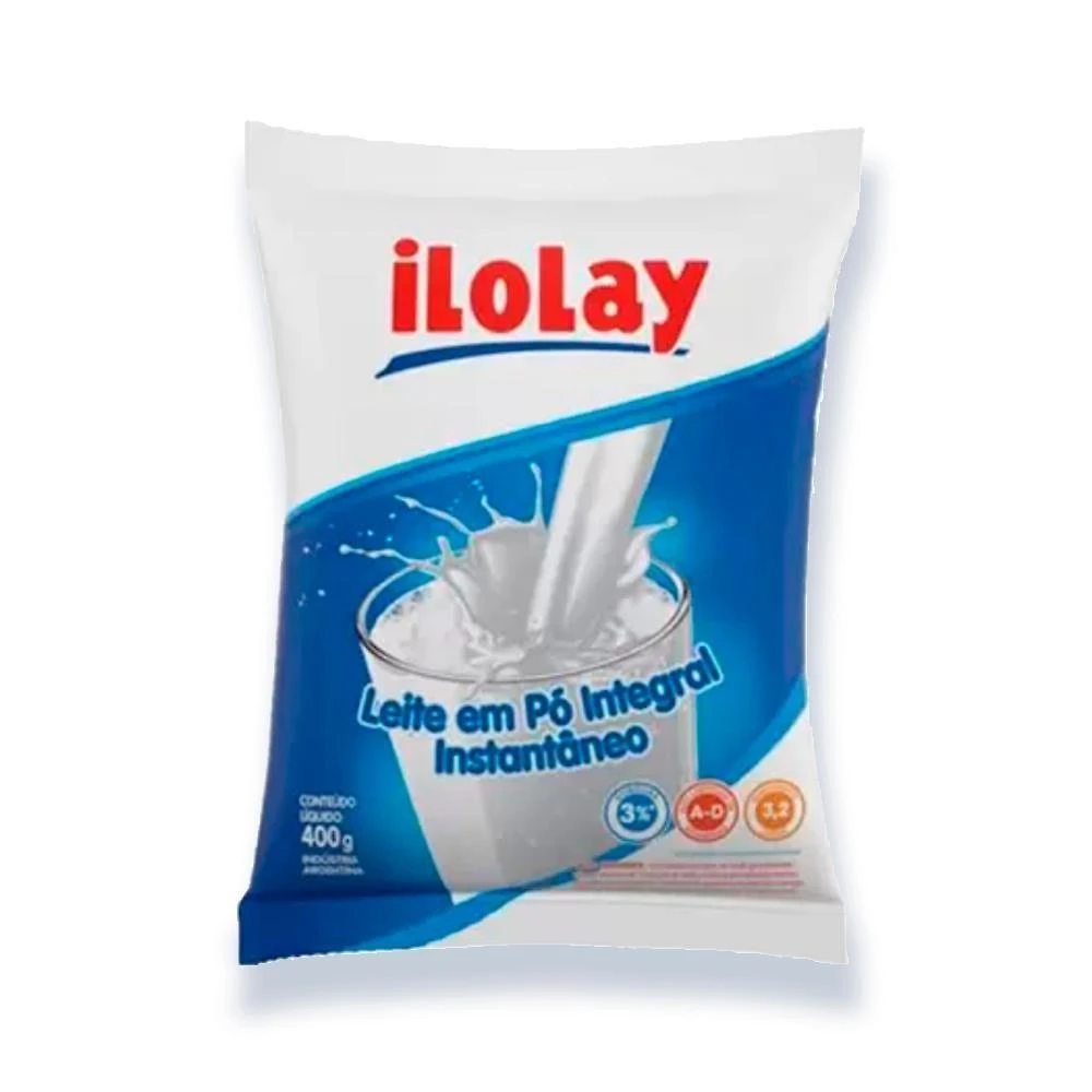2 Pct De Leite Em Pó Integral Argentino Ilolay 400g Original