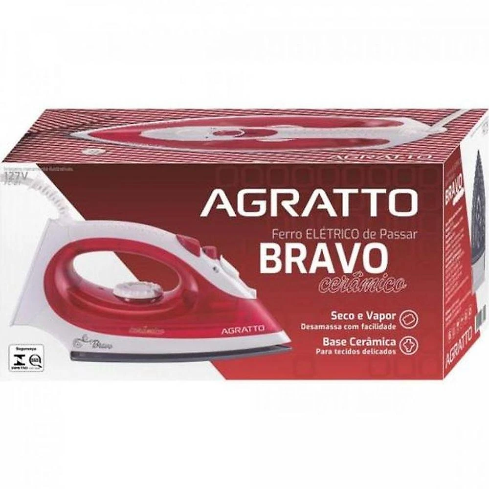 Ferro De Passar Vapor Agratto Bravo Fc-02 Cerâmico 220V
