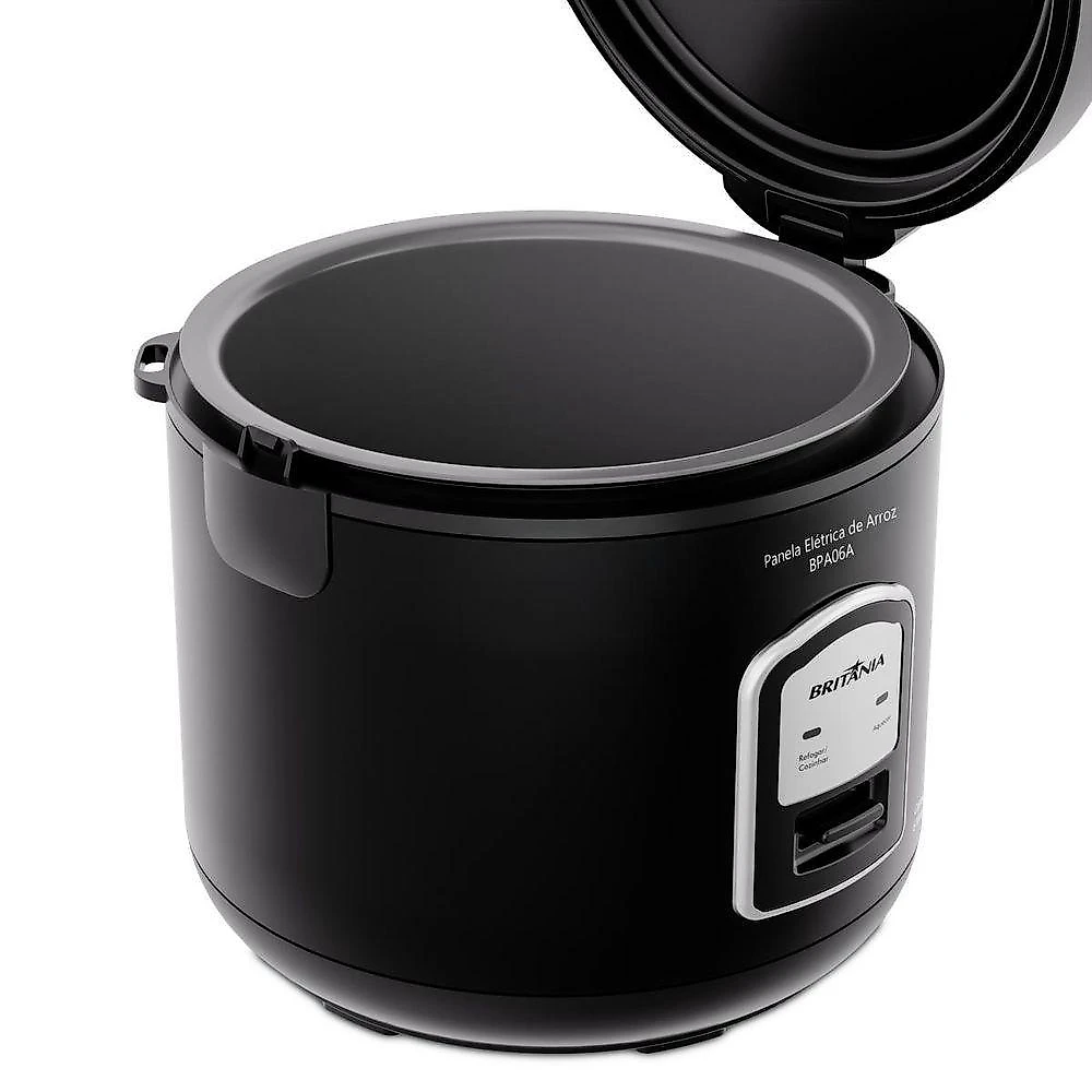 Panela de Arroz Elétrica Britânia BPA06A 2L 400W Revestimento Antiaderente Preto 220V