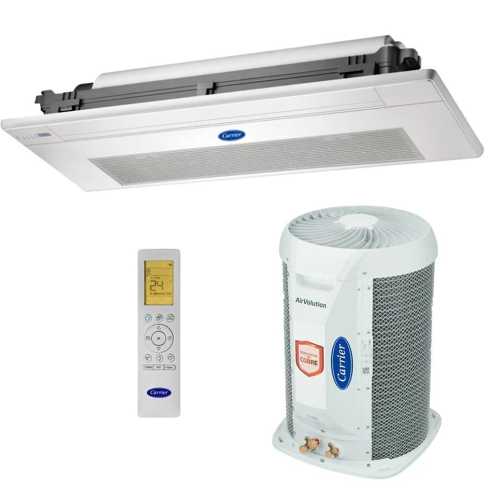 Ar condicionado split cassete carrier 1 via 12000 btus quente e frio inverter 220v monofásico 38tvqd12515mc
