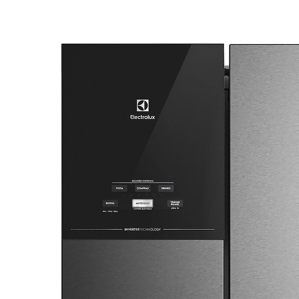 Geladeira Electrolux Efficient Frost Free French Door 480 Litros IM7B Black Inox Look - 110V