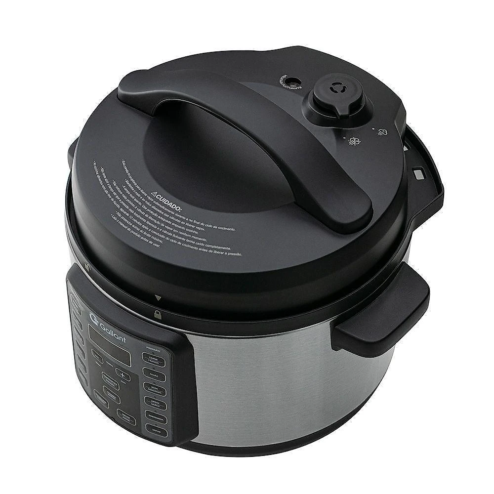 Panela de pressão elétrica digital gallant 4l gpp04 15 funções clique e pronto titanium 1000w 220v