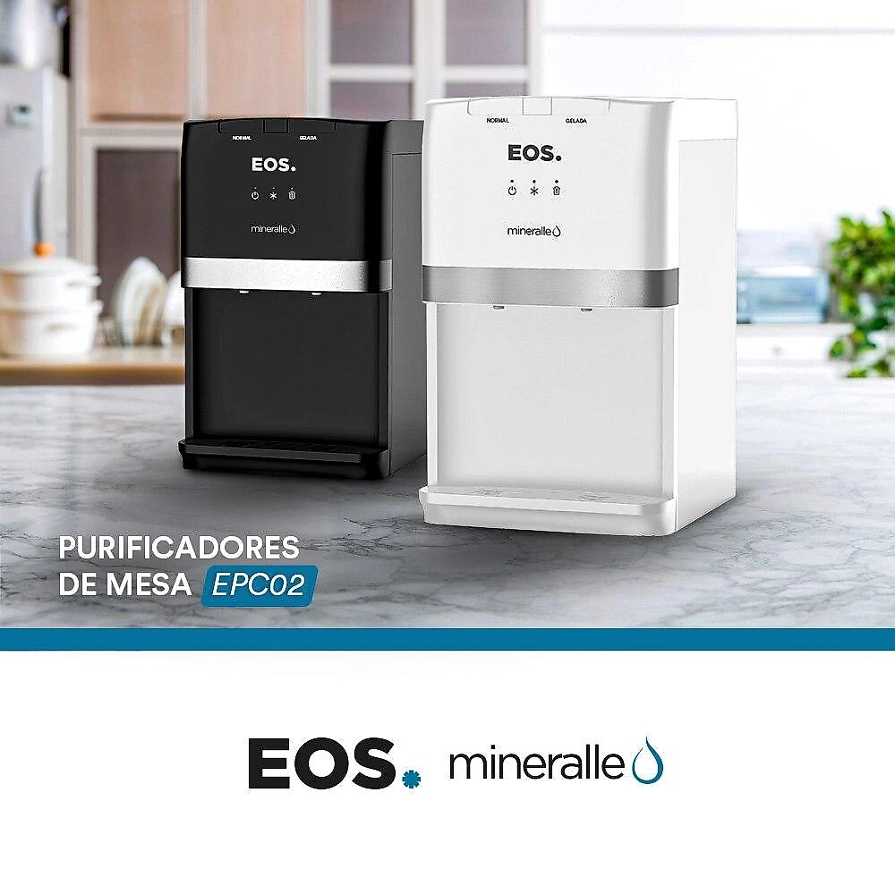 Purificador de Água EOS Mineralle com Compressor Preto EPC02P 220V