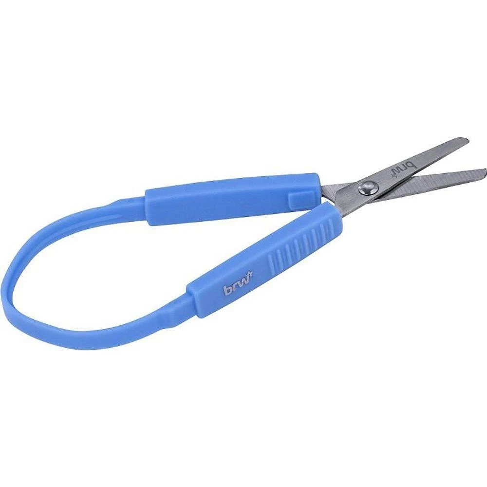 Tesoura Escolar BRW Vai e Volta Pontas Arredondadas 8cm Azul