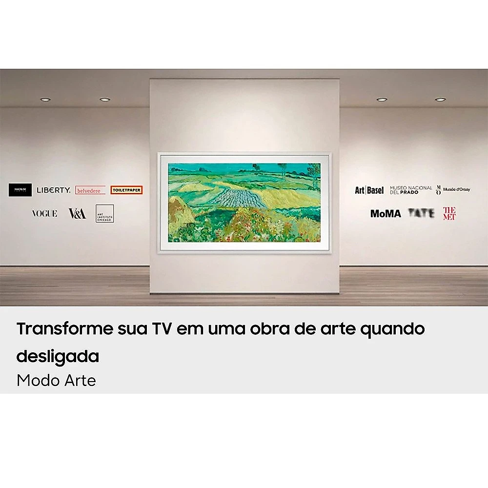 Smart TV Samsung 55" Polegadas The Frame 4K LS03H 2026, Dolby Atmos e com Alexa Integrada Bivolt