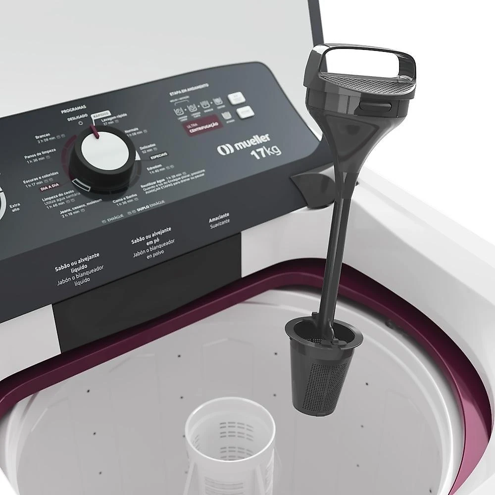 Máquina De Lavar Mueller 17kg Automática Com Ultracentrifugação E Ciclo Rápido Branca MLA17 110V