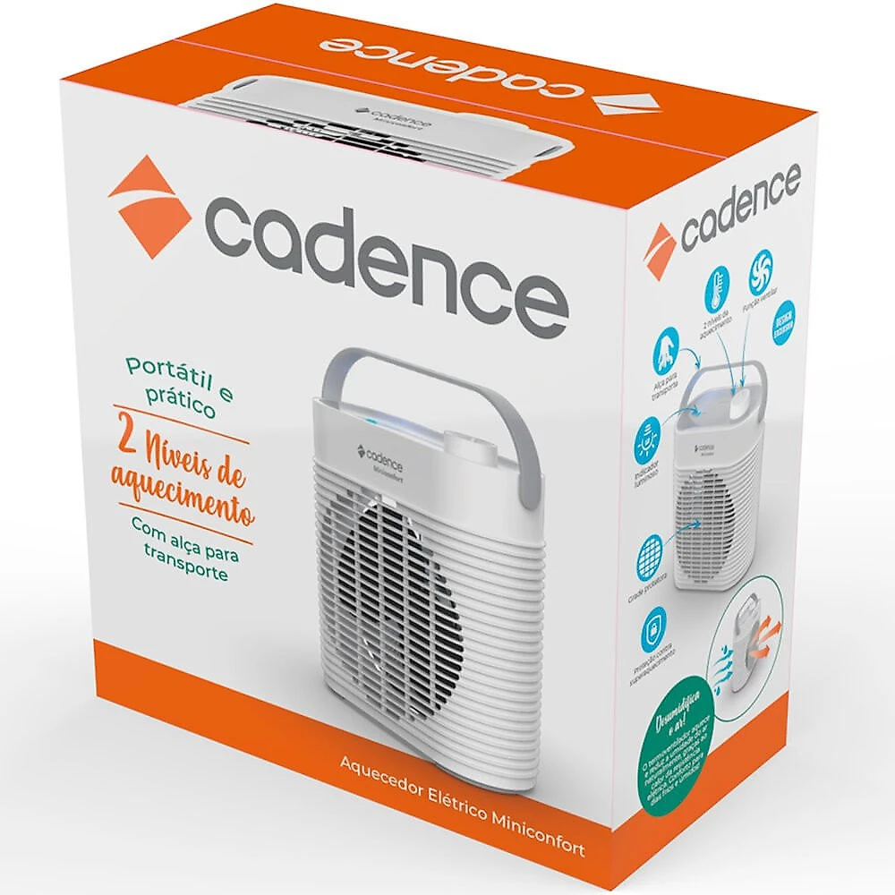 Aquecedor AQC440 MiniConfort 2 Níveis de Aquecimento Cadence Branco - 110V