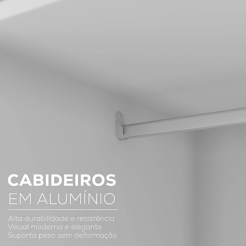 Closet Casal 100% Mdf Bp 237cm 3 Gavetas Monreale Preto