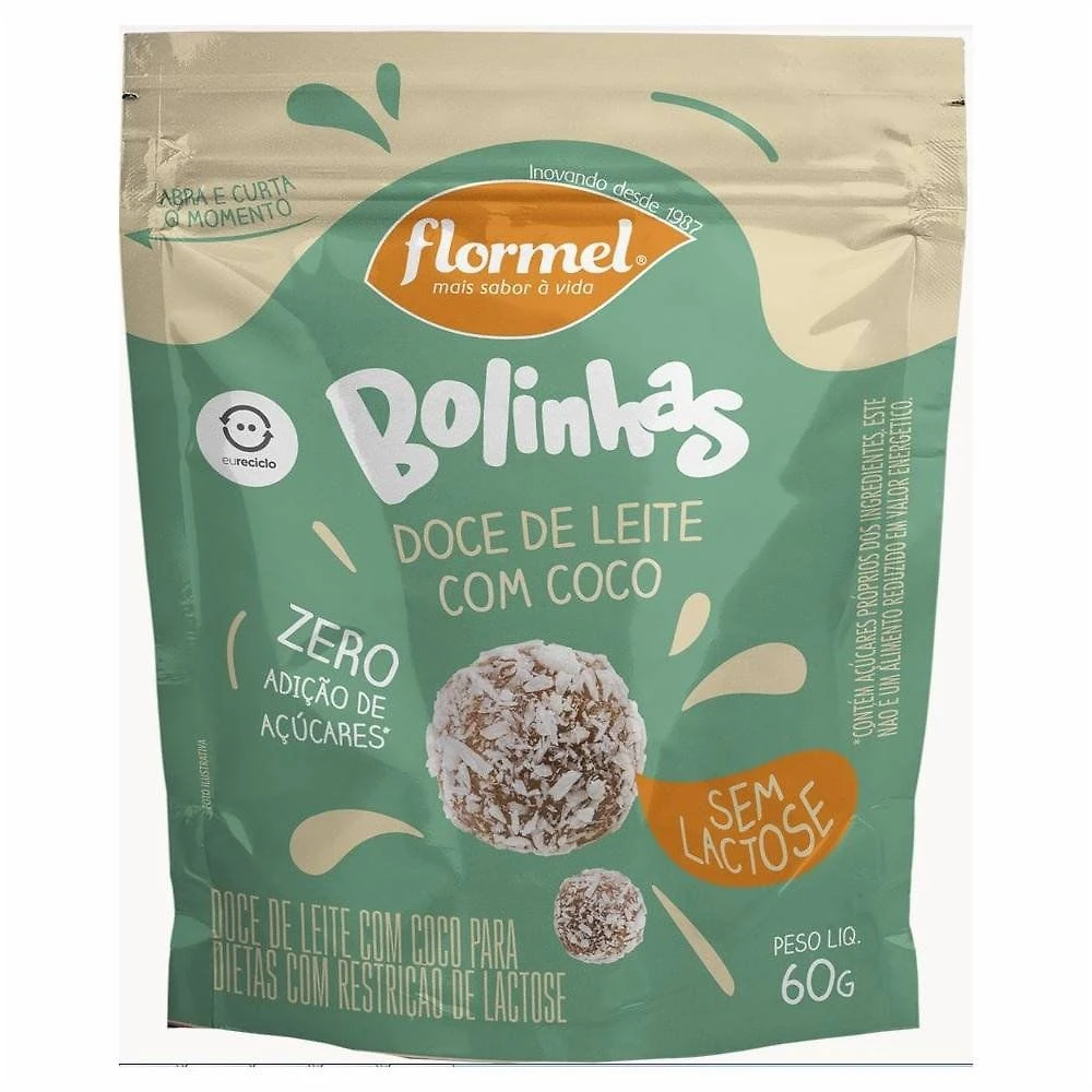 Bolinha Flormel Doce De Leite Zero Lactose 60g