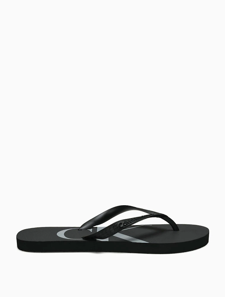 Chinelo Masculino Logo Corrido Calvin Klein Jeans - Preto