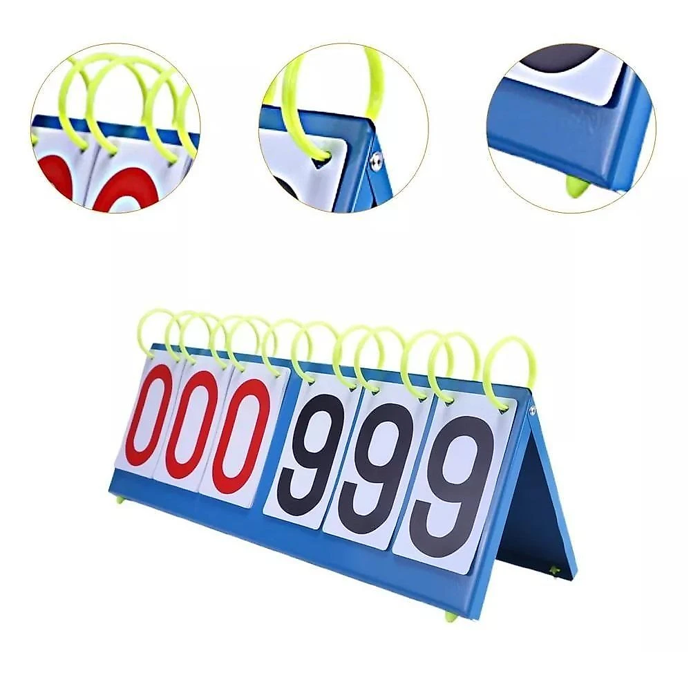 Placar de Mesa Placar 6 Mesa Grande Dígitos Marcador Manual Até 999 Construção Robusta Multicoisa