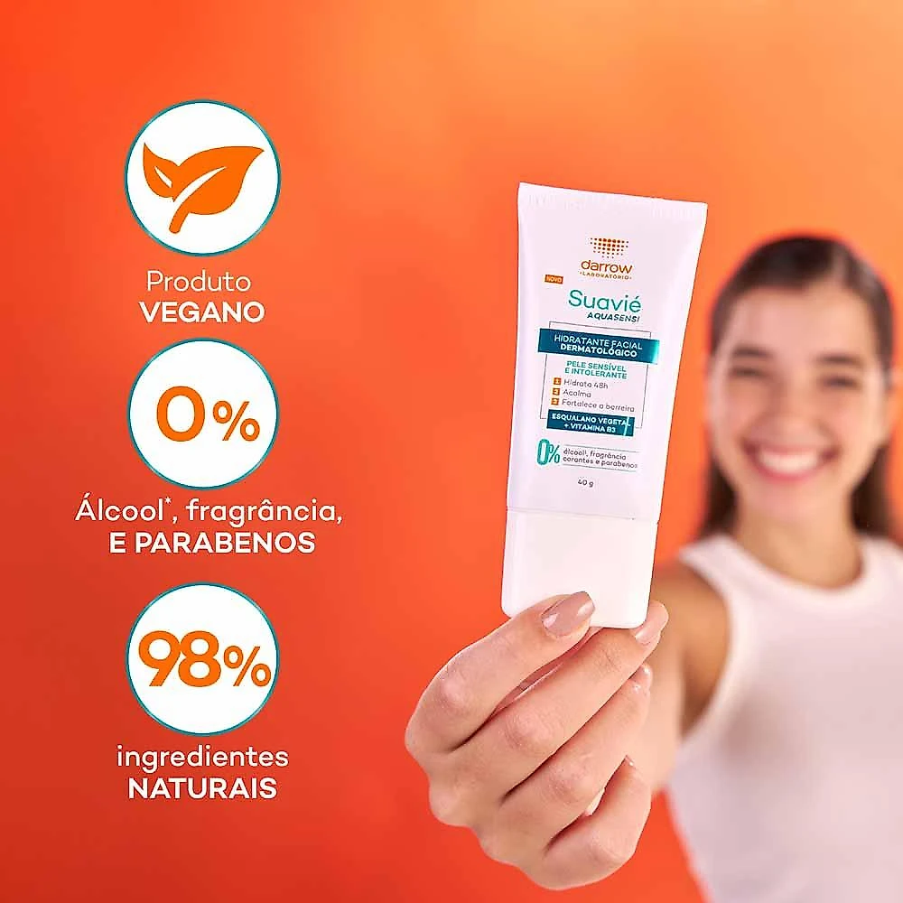 Darrow suavié aquasensi hidratante facial para pele sensível 40g
