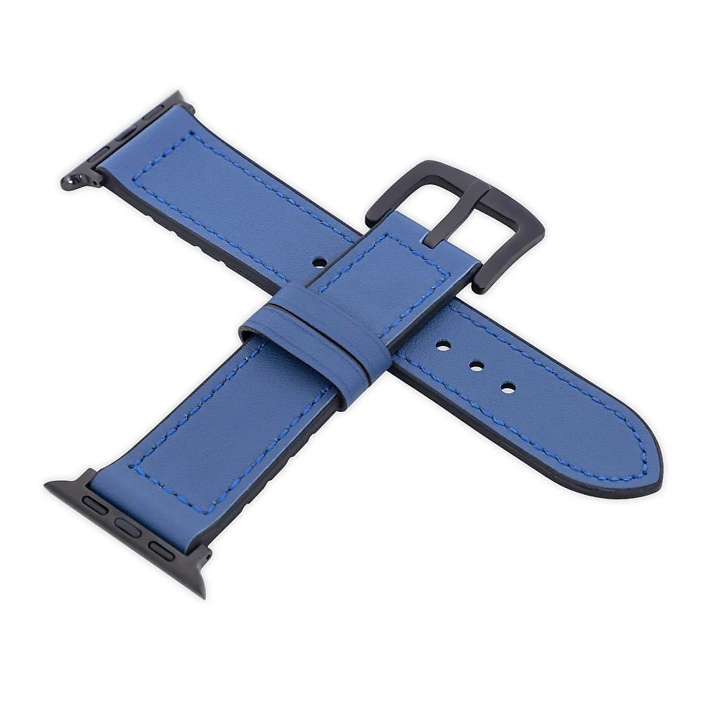 Pulseira Apple Watch 38/40/41 mm, Couro, Linha Pampas, iPlace, Azul Marinho Pulseira Apple Watch 38/40/41 mm, Couro, Linha Pampas, Originais iPlace, Azul Marinho