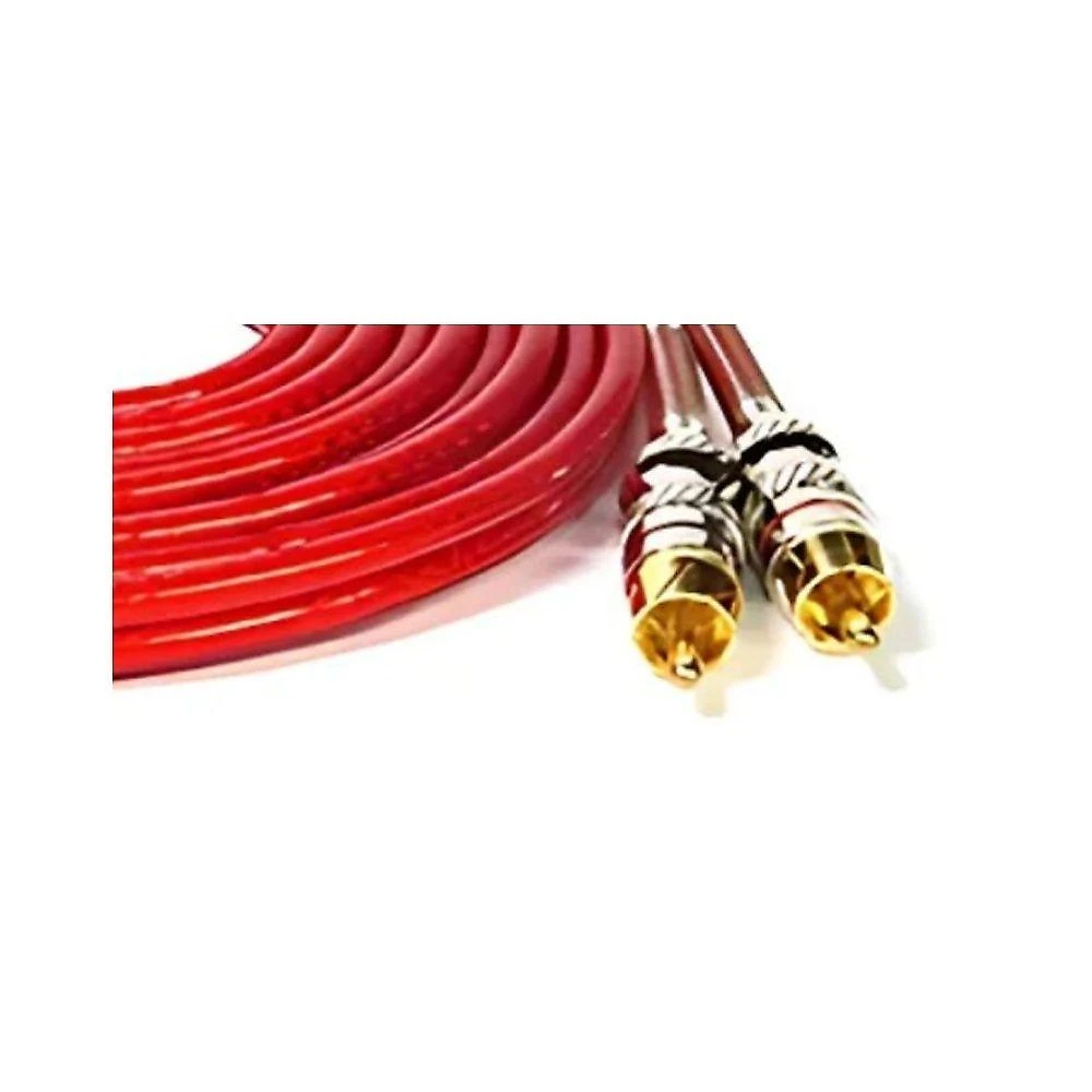 Cabo 2 X 2 RCA Profissional NWT CBRC0035 Dupla Blindagem 1m Bivolt Vermelho