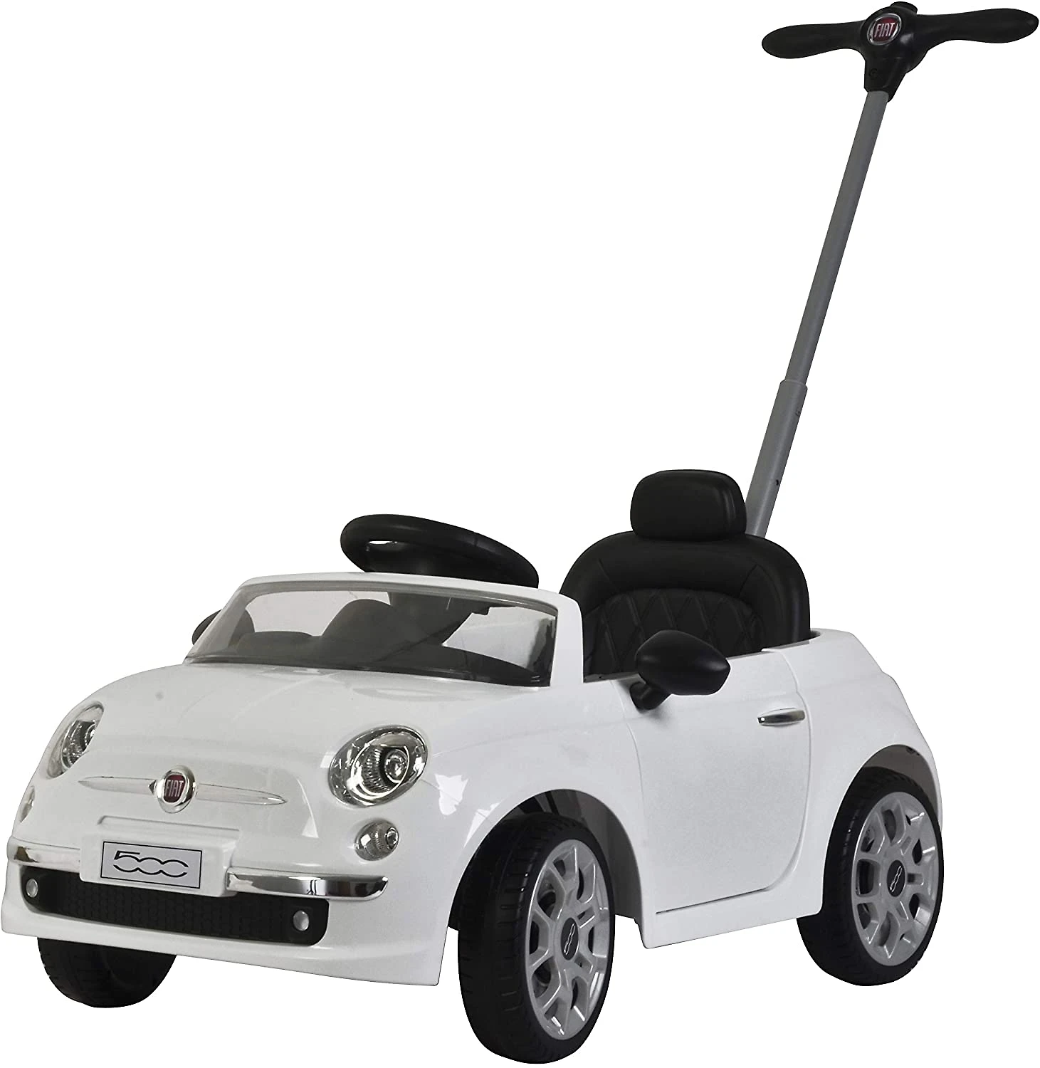 Best Ride Fiat 500 Carro de Passeio Infantil com Alça para