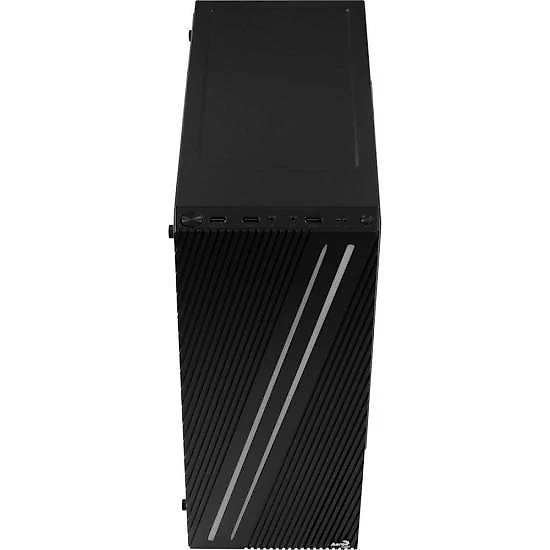 Gabinete gamer aerocool streak preto rgb lateral acrílico