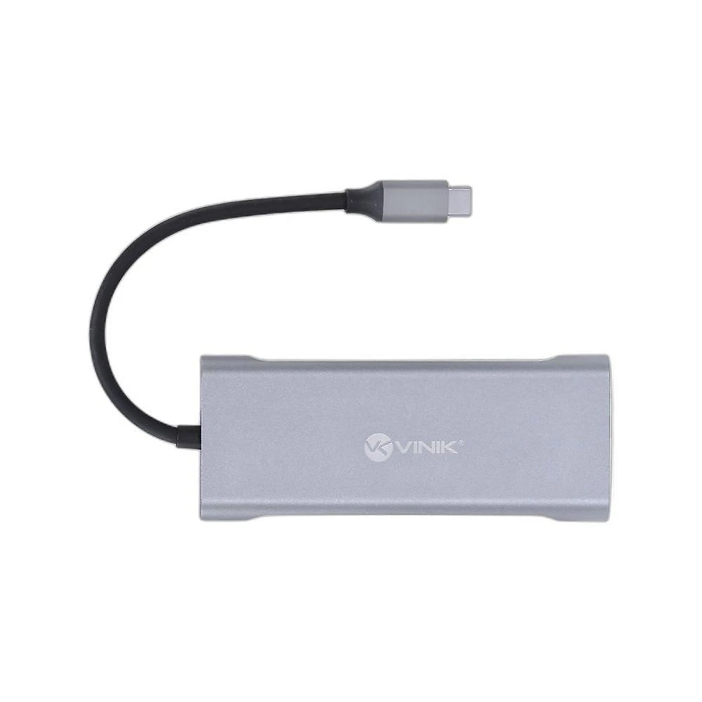 Hub USB Tipo C 7 em 1 HC-7 com 3 USB 3.0 Leitor SD TF HDMI 4K 30Hz Power Delivery 60W Vinik