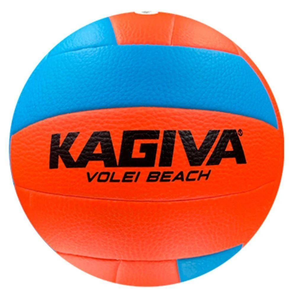Bola de Volei de Praia Beach Ultra Power Uso em Quadra de Areia Laranja e Azul Kagiva
