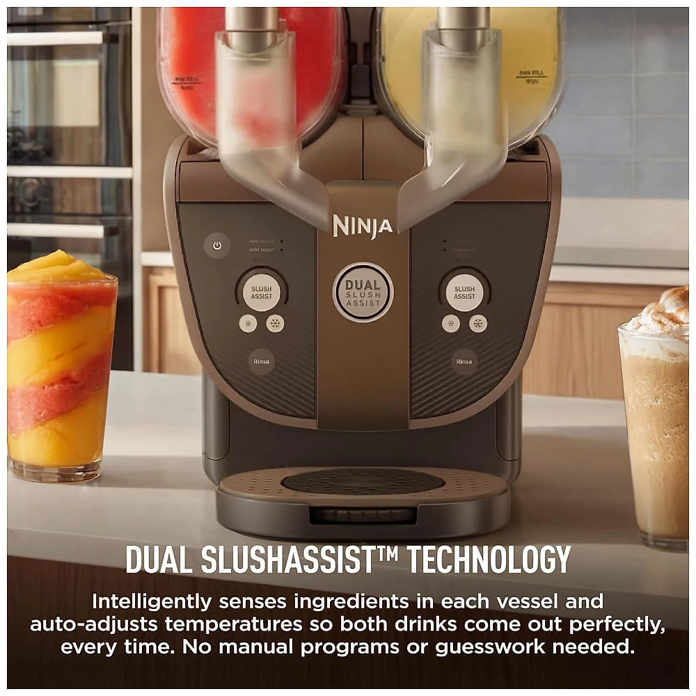 Máquina de Bebidas Geladas Ninja SLUSHi Twist Smart com Dual SlushAssist FS701PU, Roxa