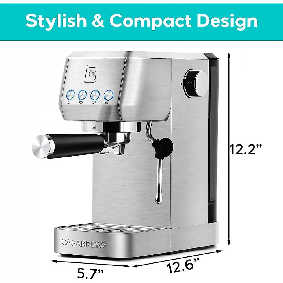 Máquina de Café Expresso 1.4L, 110V 1350W, CASABREWS, Prata