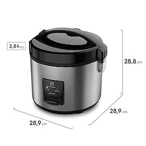 Panela Elétrica de Arroz Electrolux Efficient ERC20 por Rita Lobo com Trava de Segurança 3,5L – Inox e Preta 110V